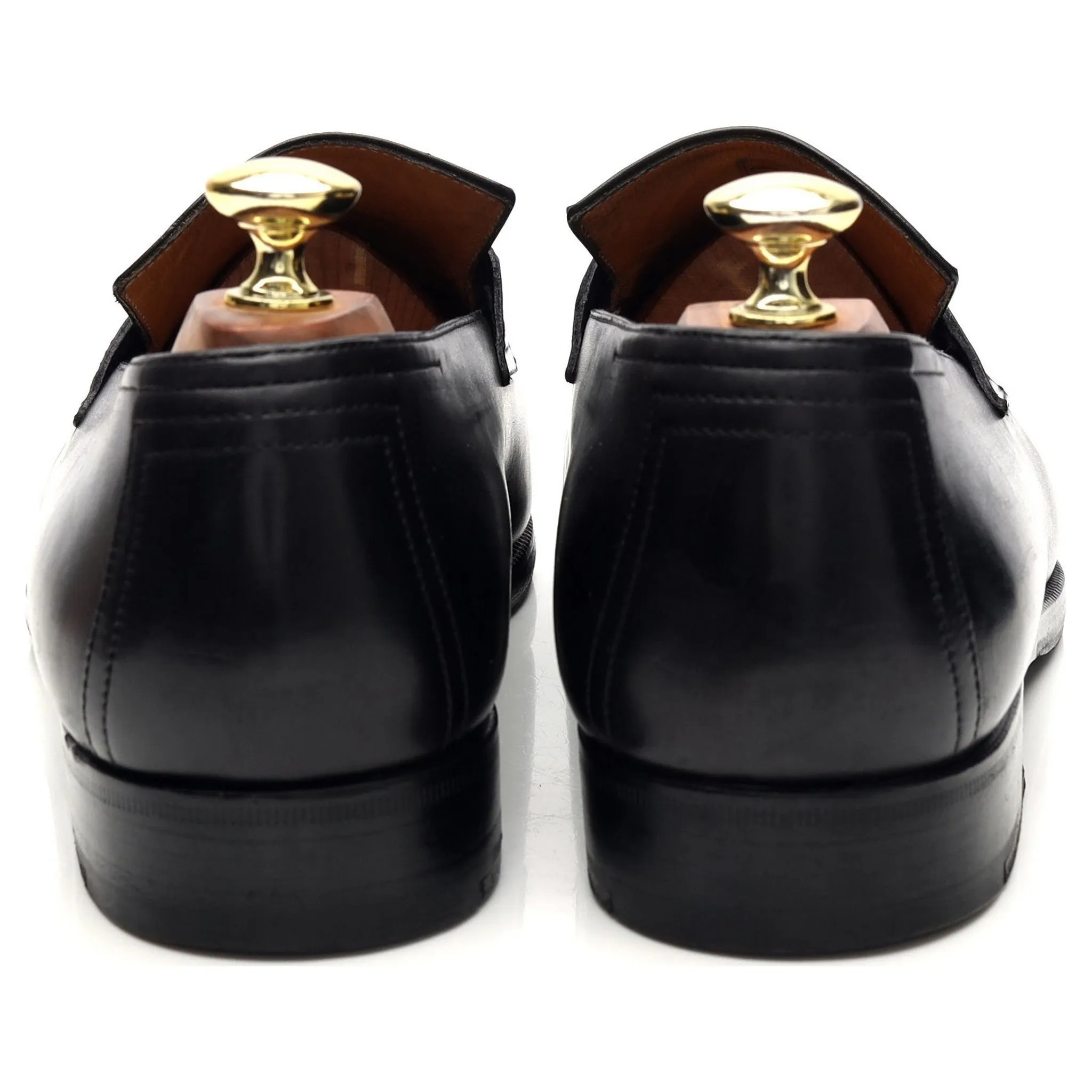 'Andy' Black Leather Loafers UK 7.5