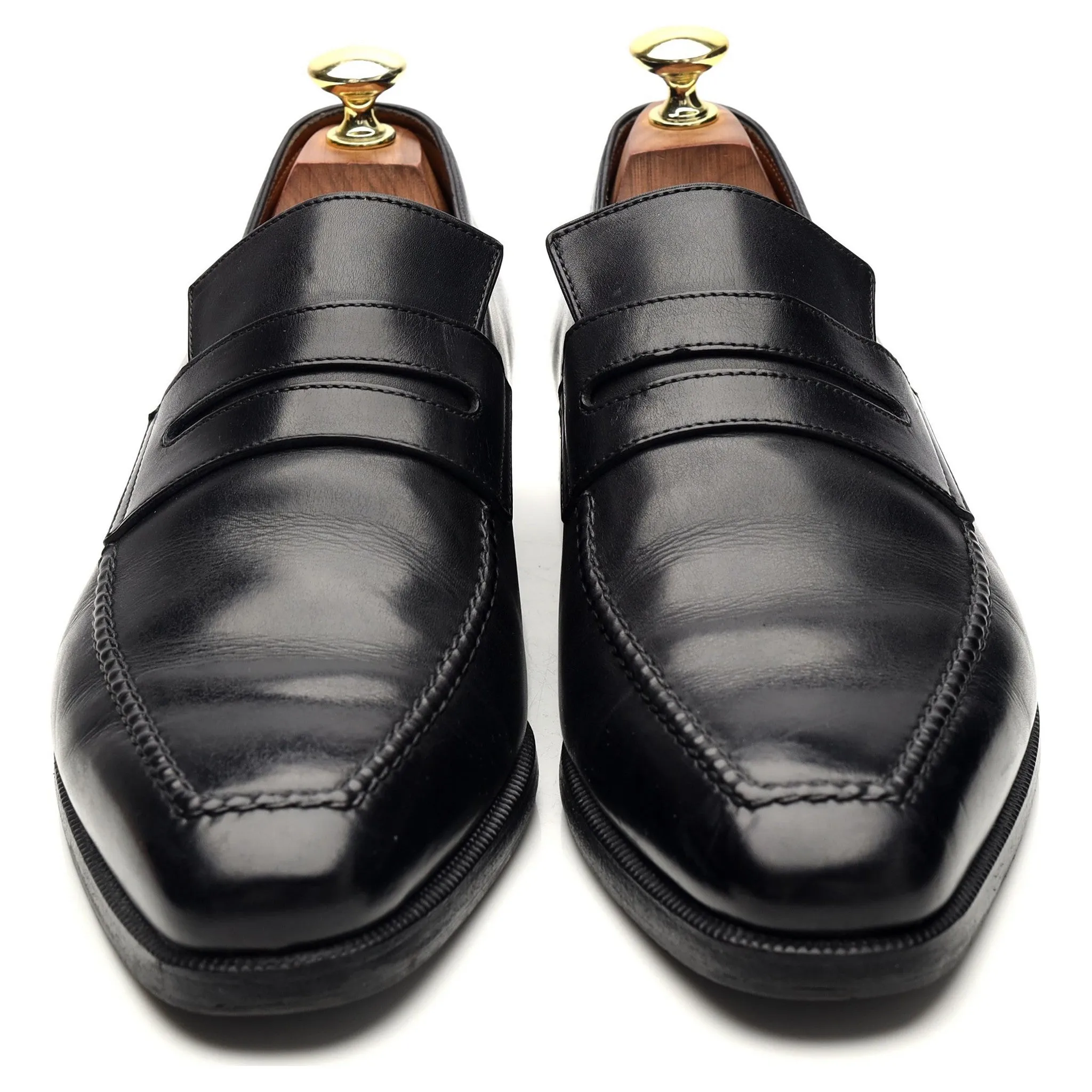 'Andy' Black Leather Loafers UK 7.5