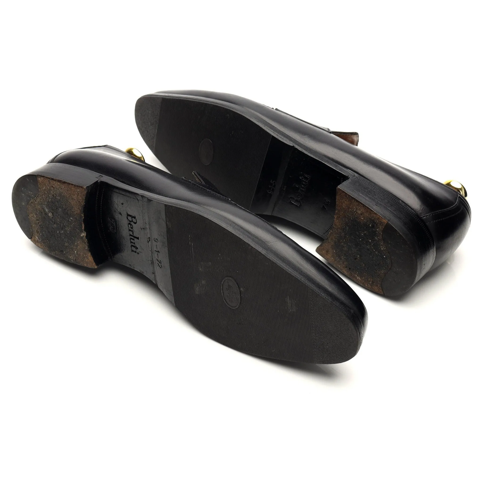 'Andy' Black Leather Loafers UK 7.5