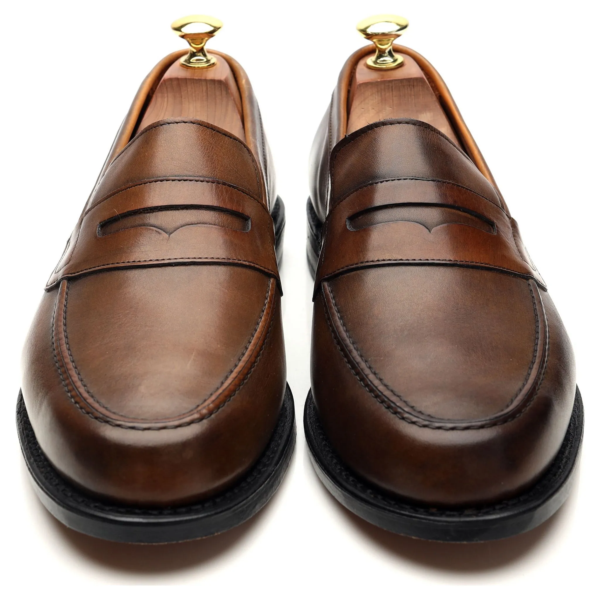 'Ascher' Brown Leather Loafers UK 8 US 9 D
