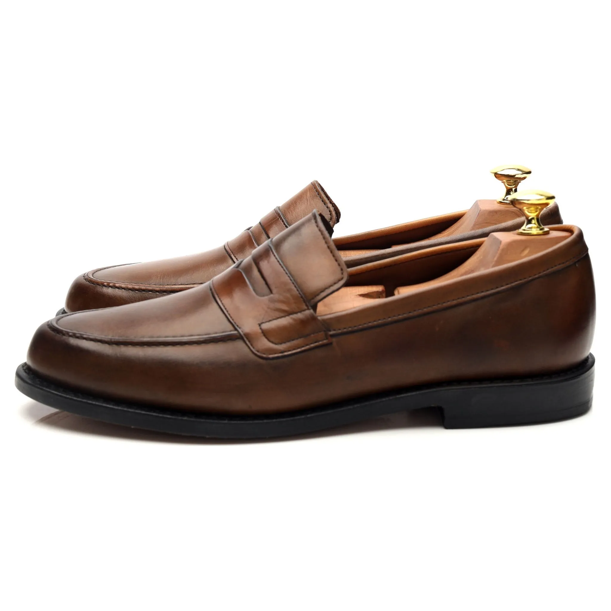 'Ascher' Brown Leather Loafers UK 8 US 9 D