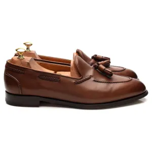 'Belgravia' Brown Leather Tassel Loafers UK 10.5 E