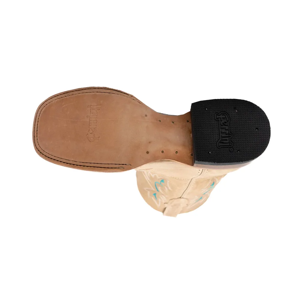 Betsy Embroidered Square Toe Pull On Cowboy Boots