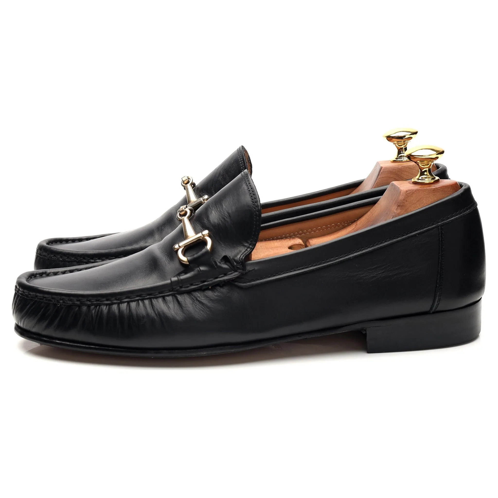 Black Leather Horsebit Loafers UK 9 EU 43