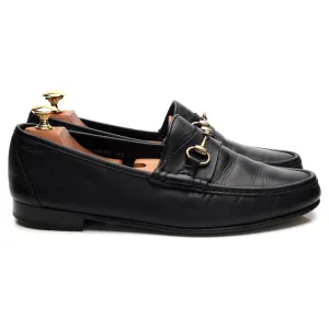 Black Leather Horsebit Loafers UK 9.5
