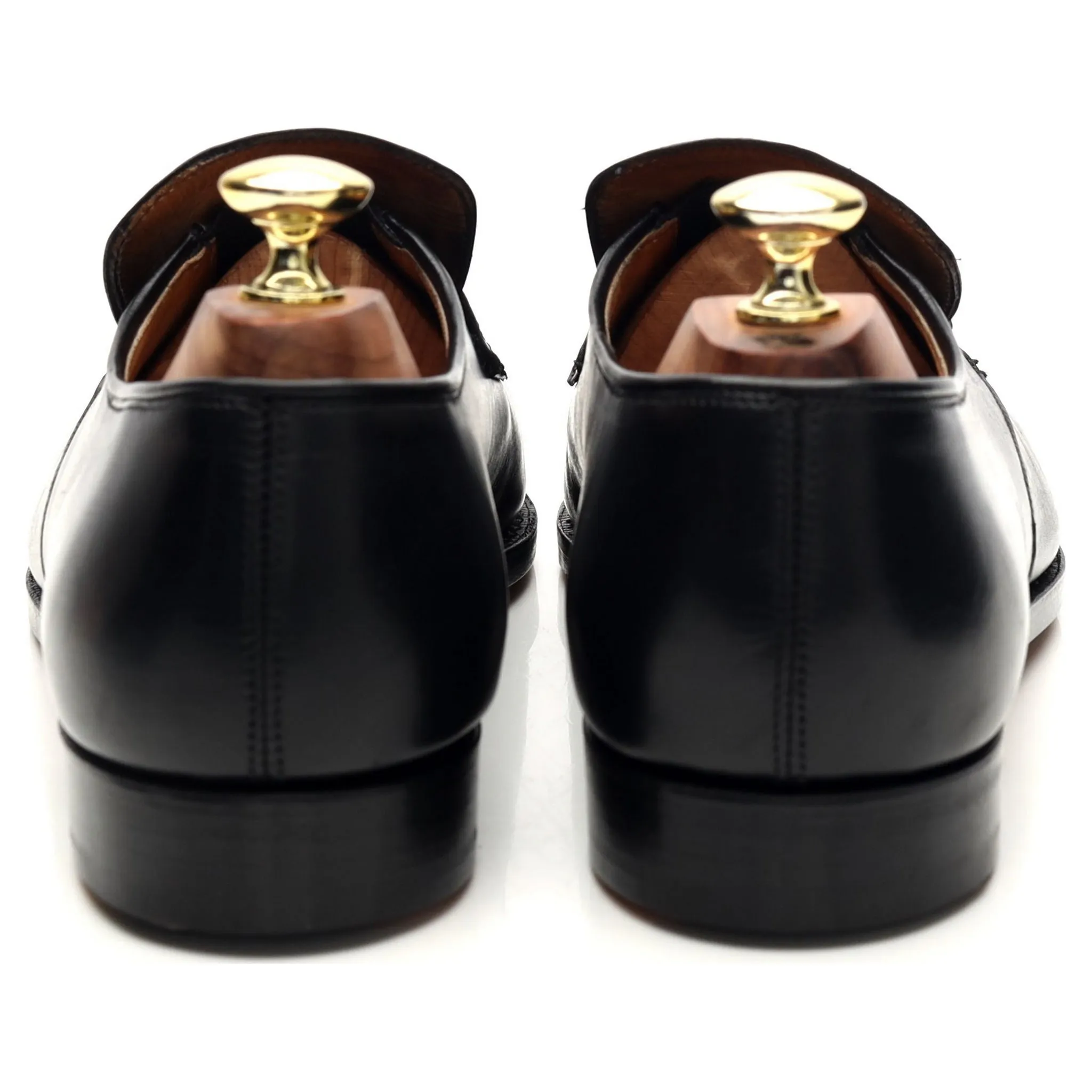 Black Leather Loafers UK 7 E