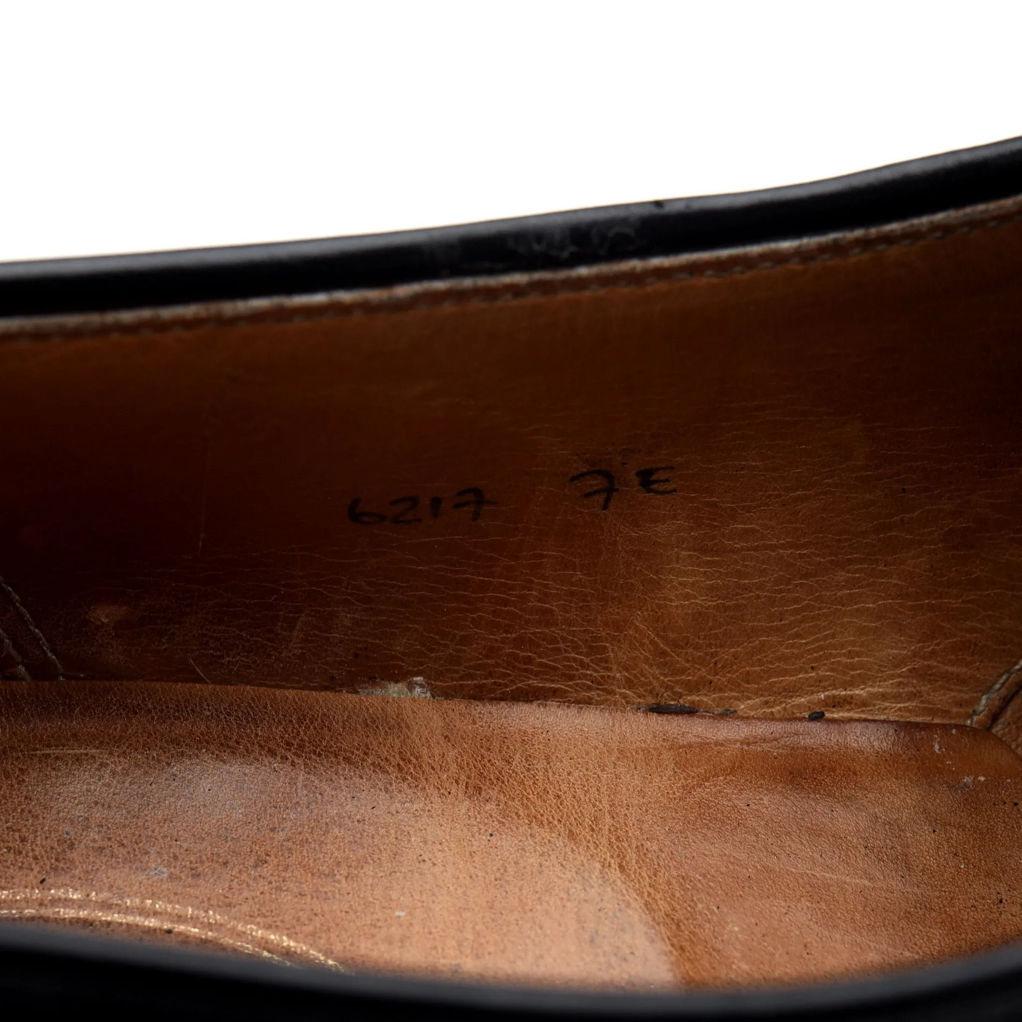 Black Leather Loafers UK 7 E