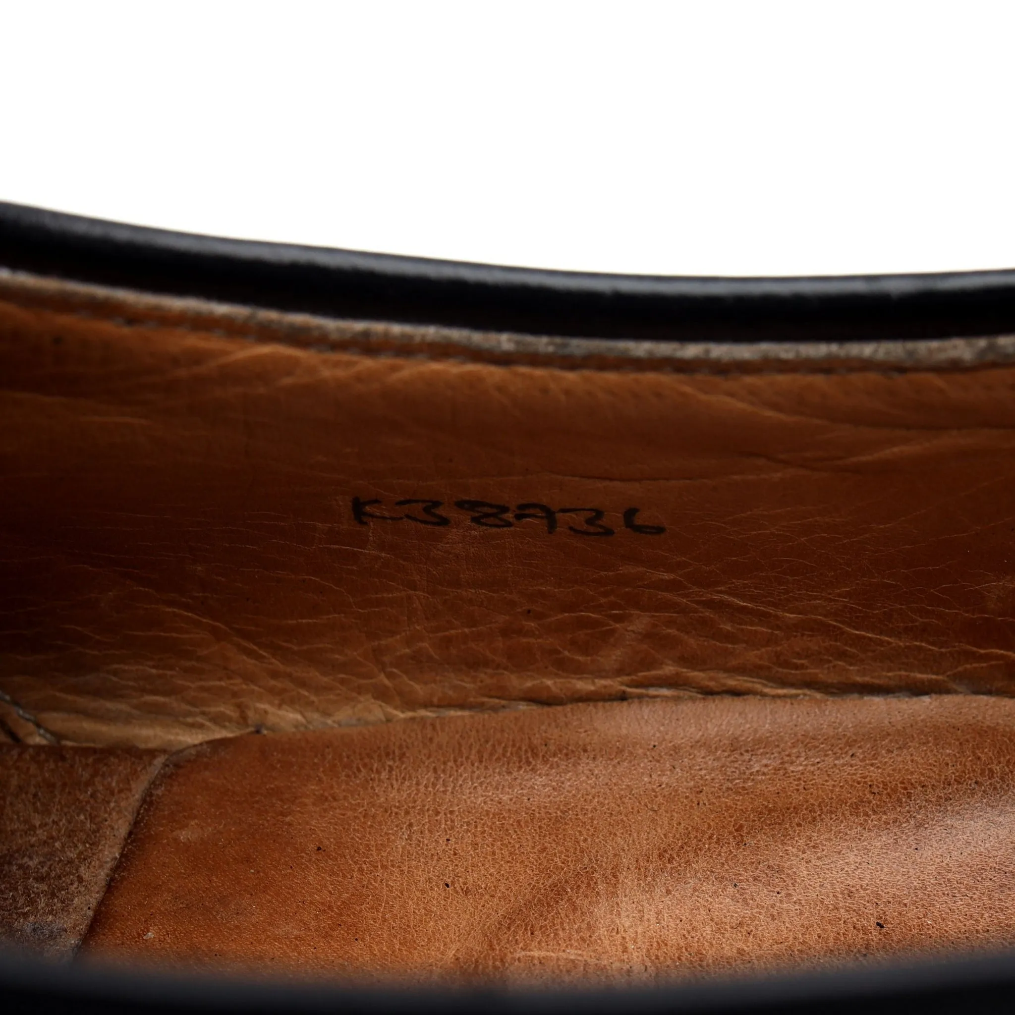 Black Leather Loafers UK 7 E