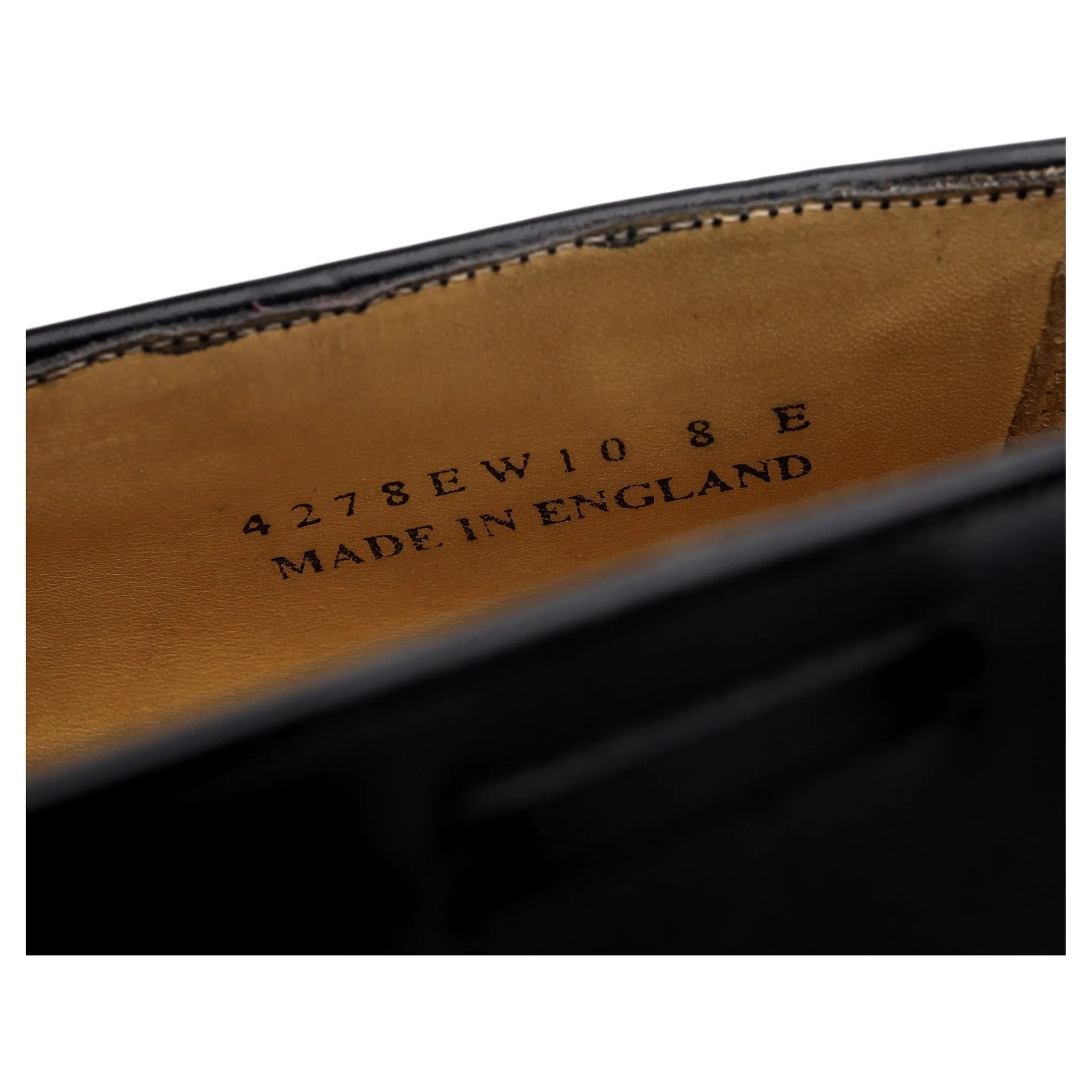 Black Leather Tassel Loafers UK 8 E