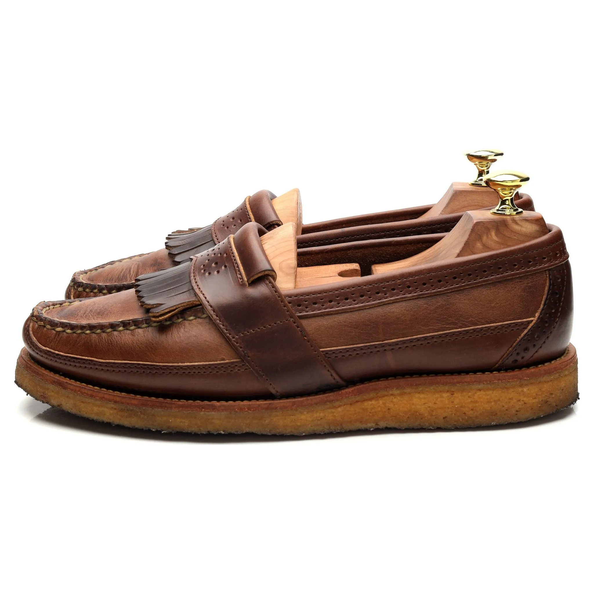 Brown Fringed Loafers UK 7 US 8