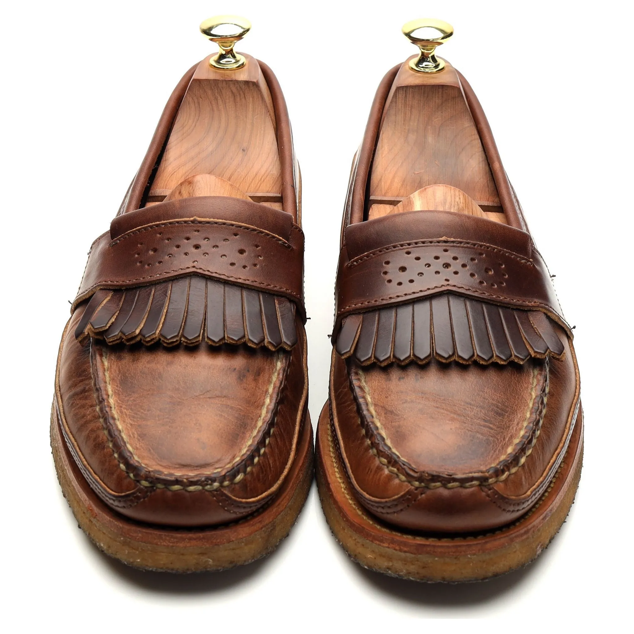 Brown Fringed Loafers UK 7 US 8