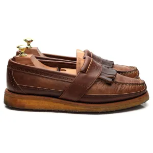 Brown Fringed Loafers UK 7 US 8