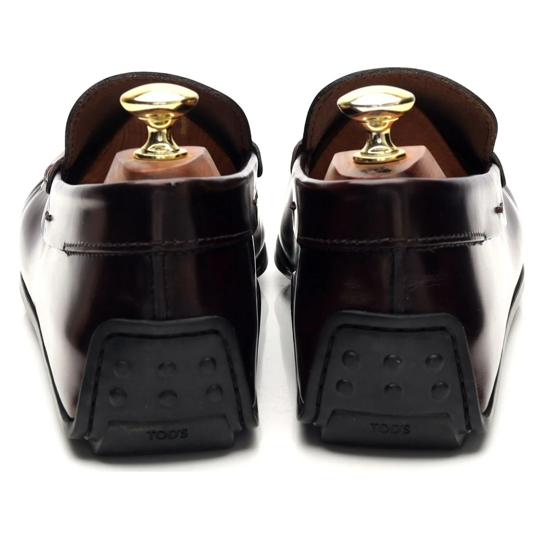 'Bucharest' Burgundy Leather Driving Loafers UK 7