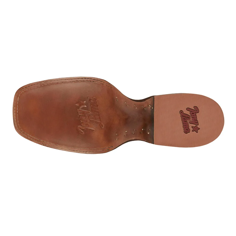 Camarillo Embroidered Wide Square Toe Pull On Cowboy Boots