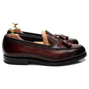 'Chicane' Burgundy Leather Tassel Loafers UK 7.5 G