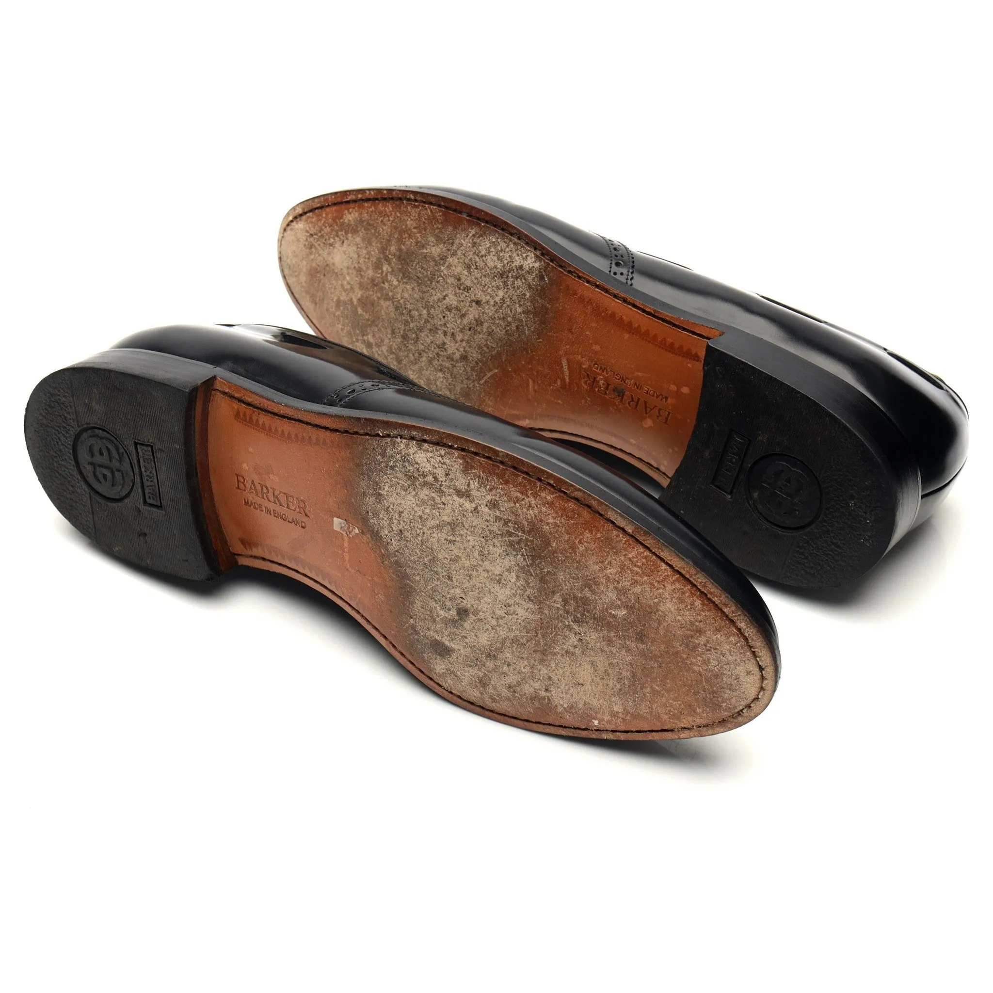 'Clive' Black Leather Tassel Loafers UK 10.5 F