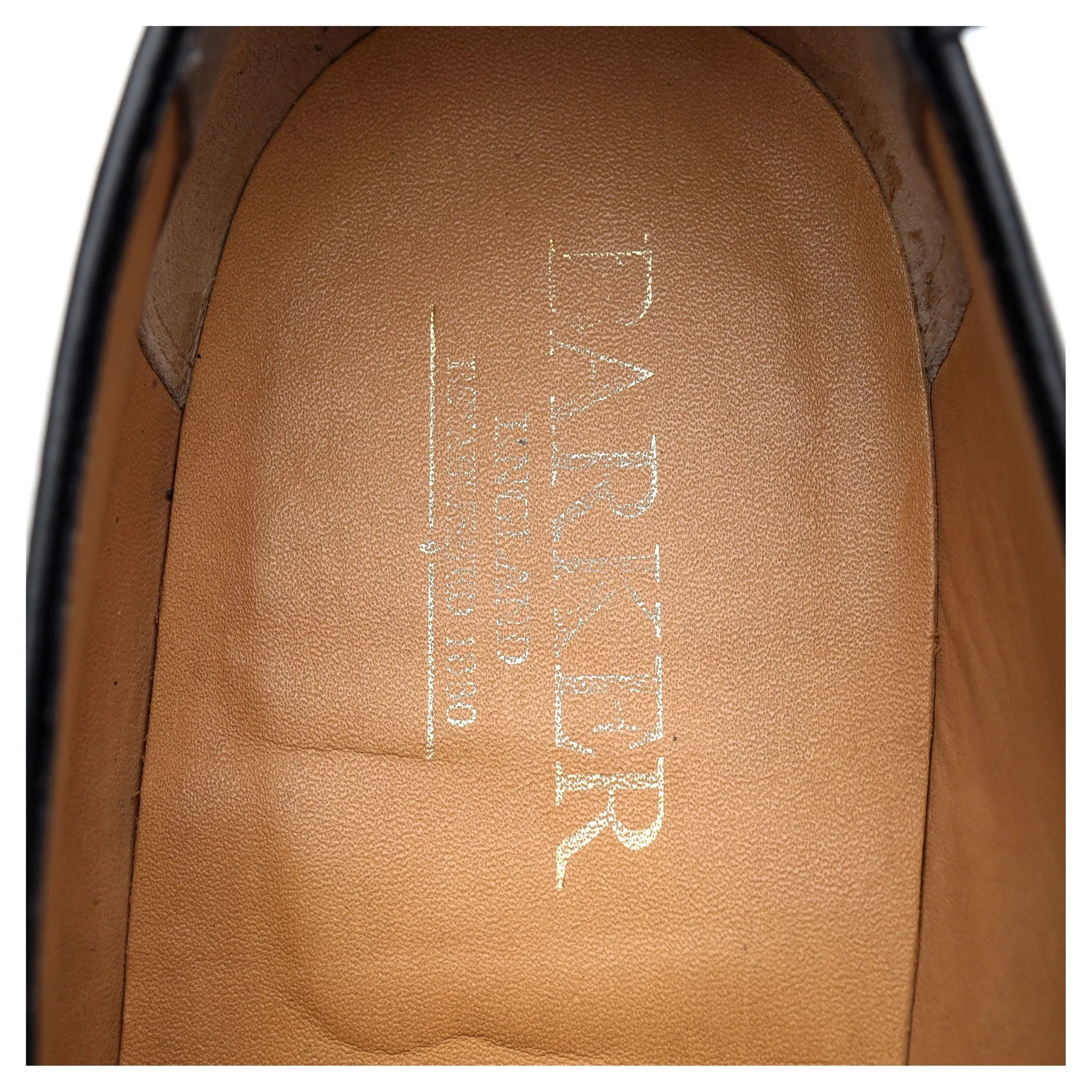 'Clive' Black Leather Tassel Loafers UK 10.5 F