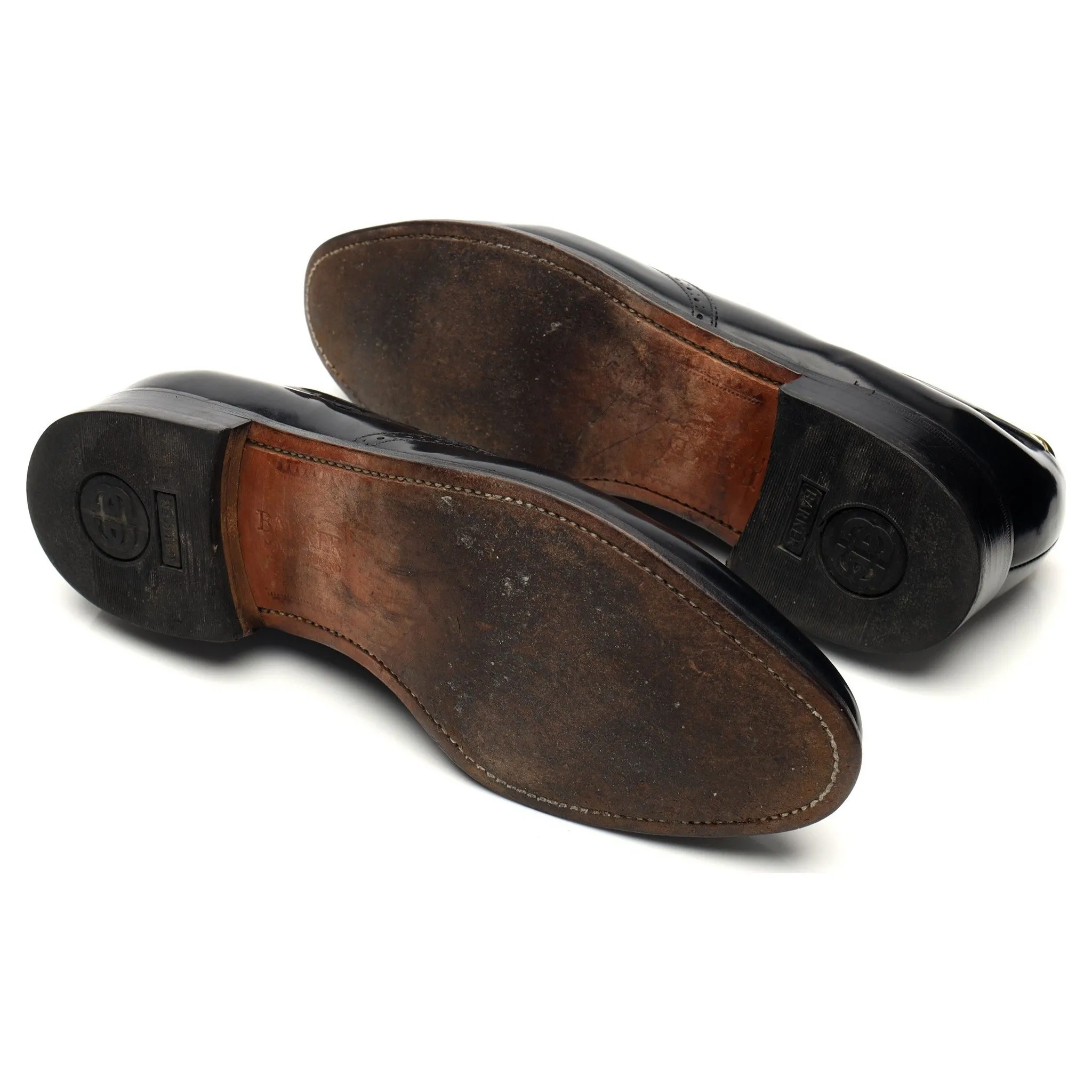 'Clive' Black Leather Tassel Loafers UK 9.5 F
