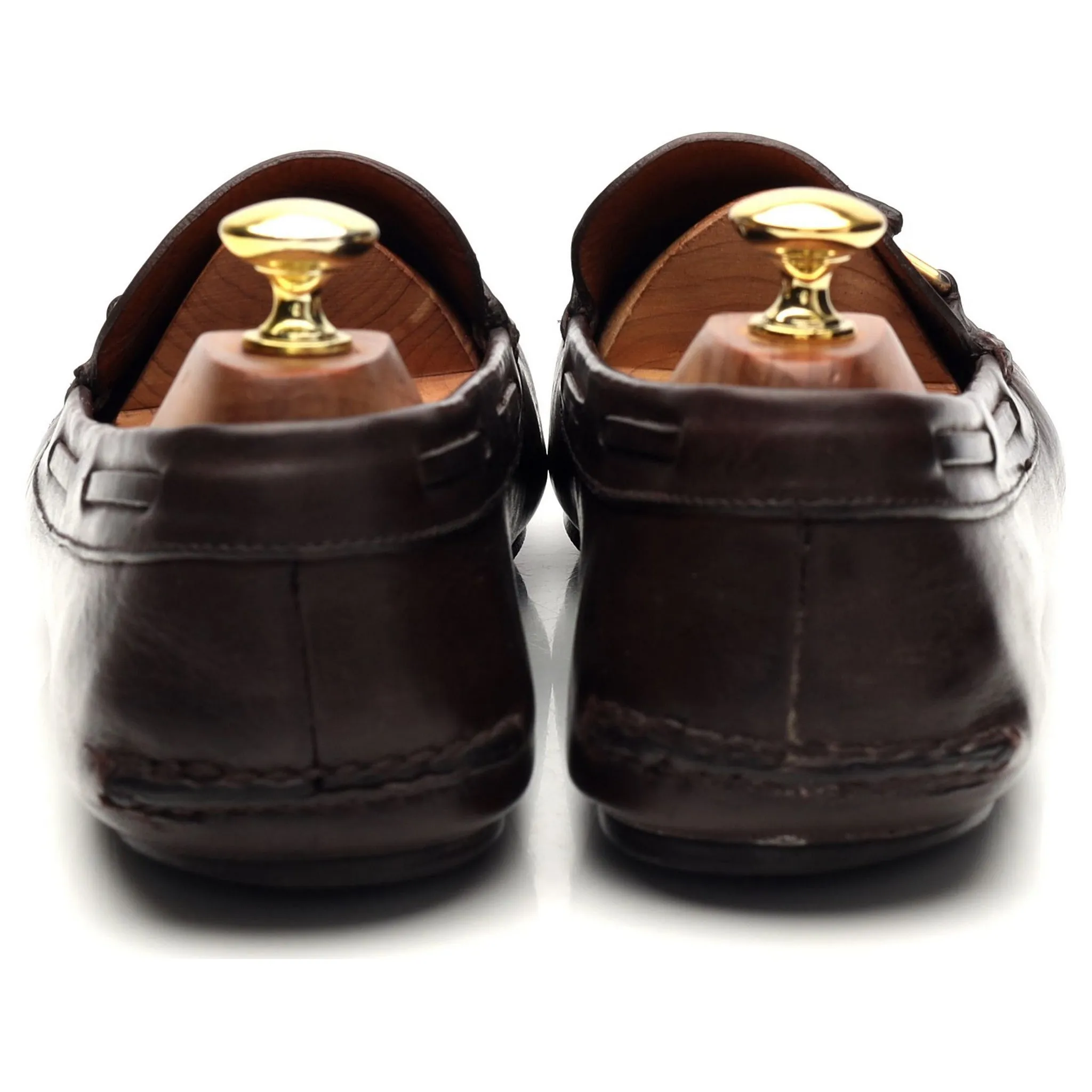 Dark Brown Leather Horsebit Loafer UK 8