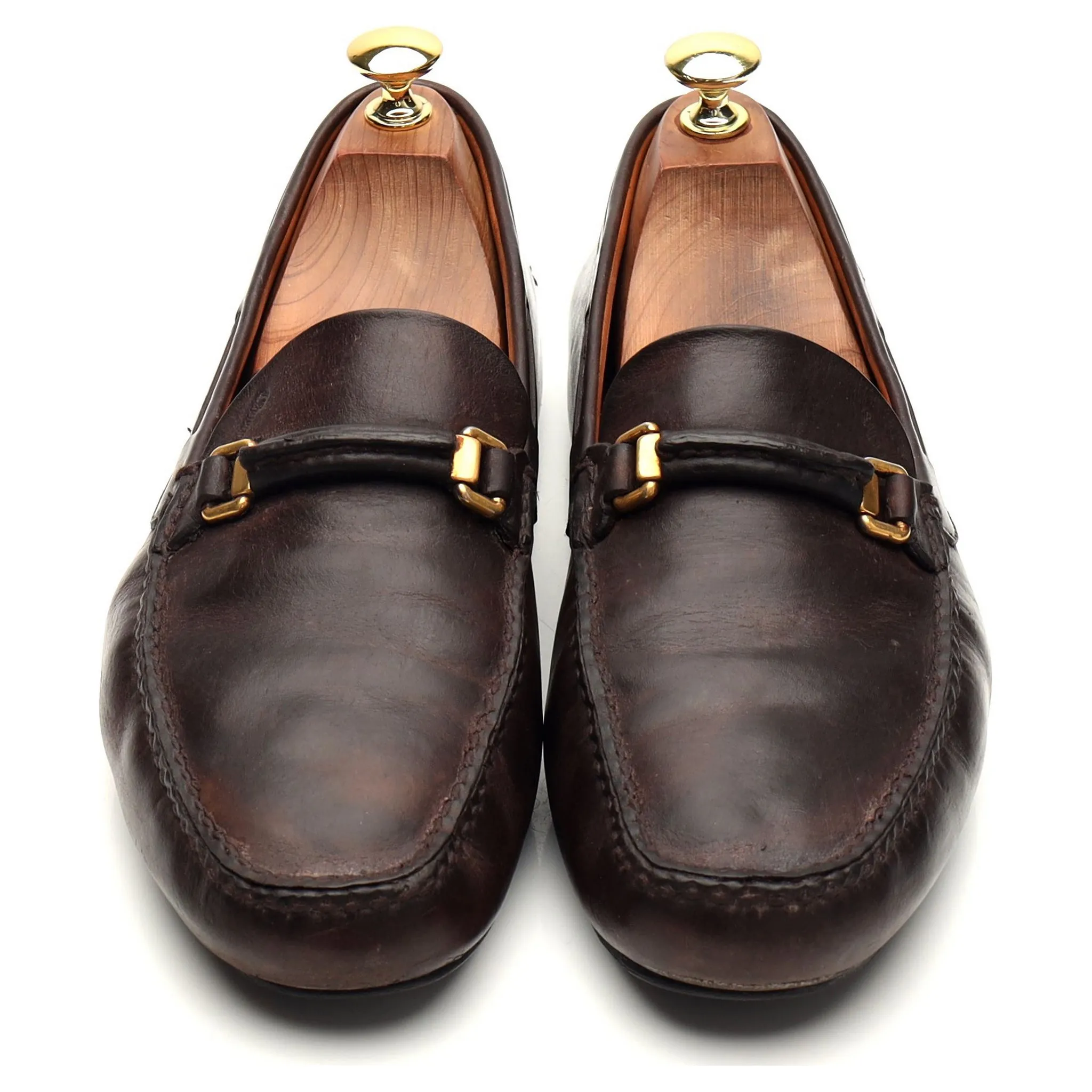 Dark Brown Leather Horsebit Loafer UK 8