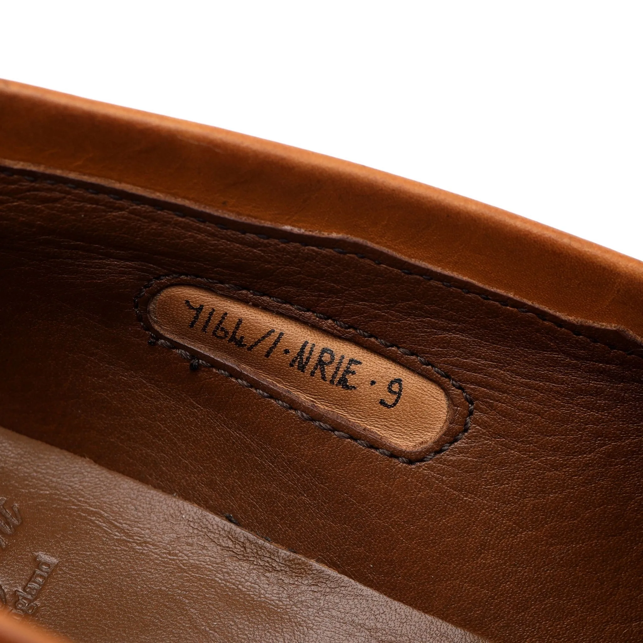 'Donald' Tan Brown Leather Loafers UK 9 E