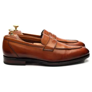 'Donald' Tan Brown Leather Loafers UK 9 E