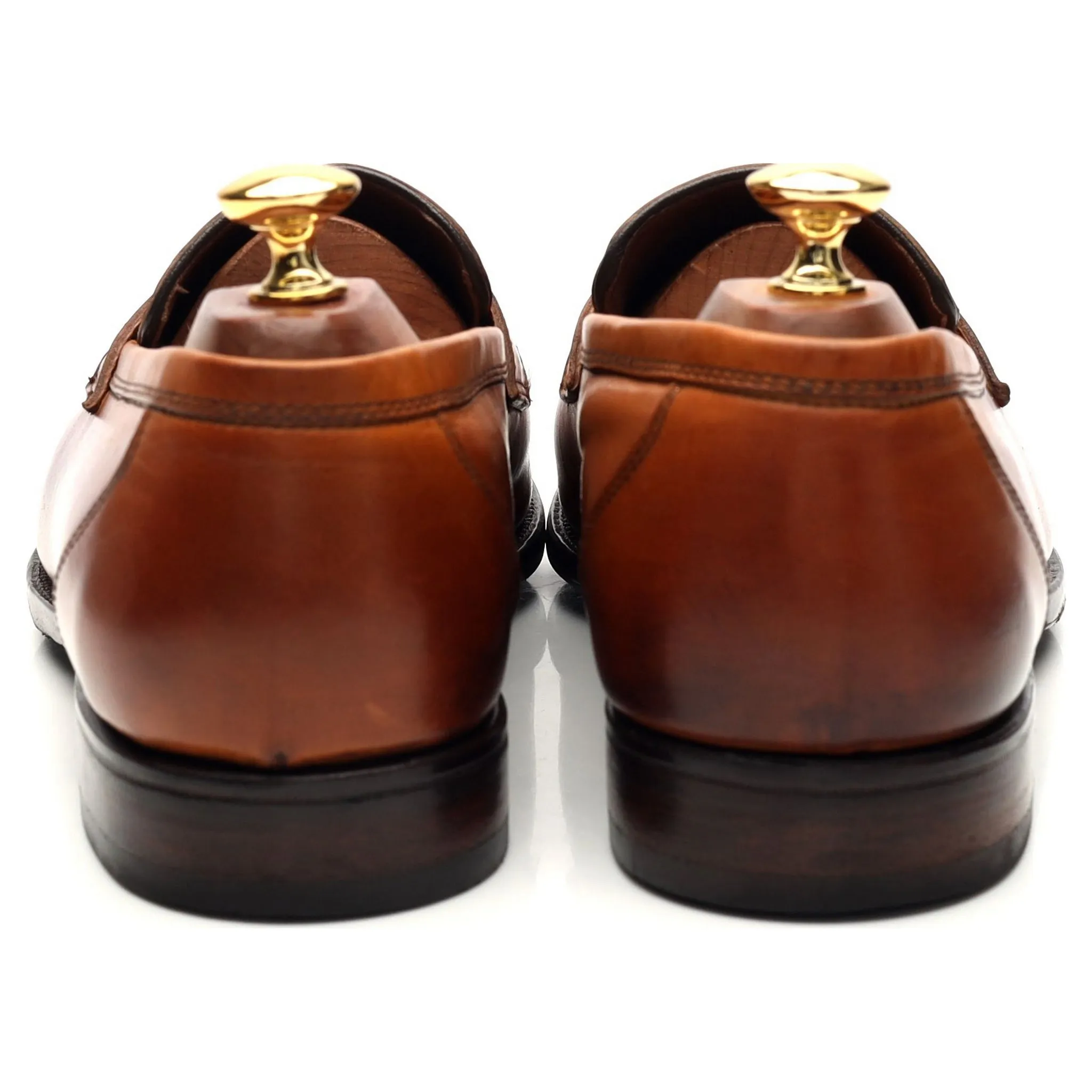 'Donald' Tan Brown Leather Loafers UK 9 E