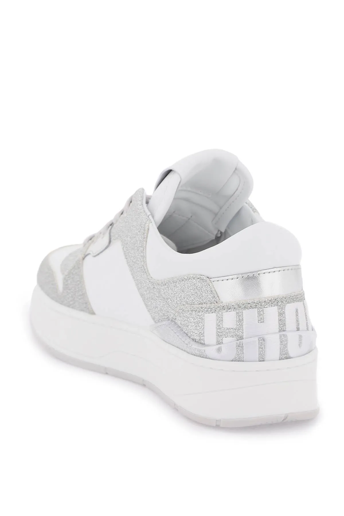 'FLORENT' GLITTERED SNEAKERS WITH LETTERING LOGO