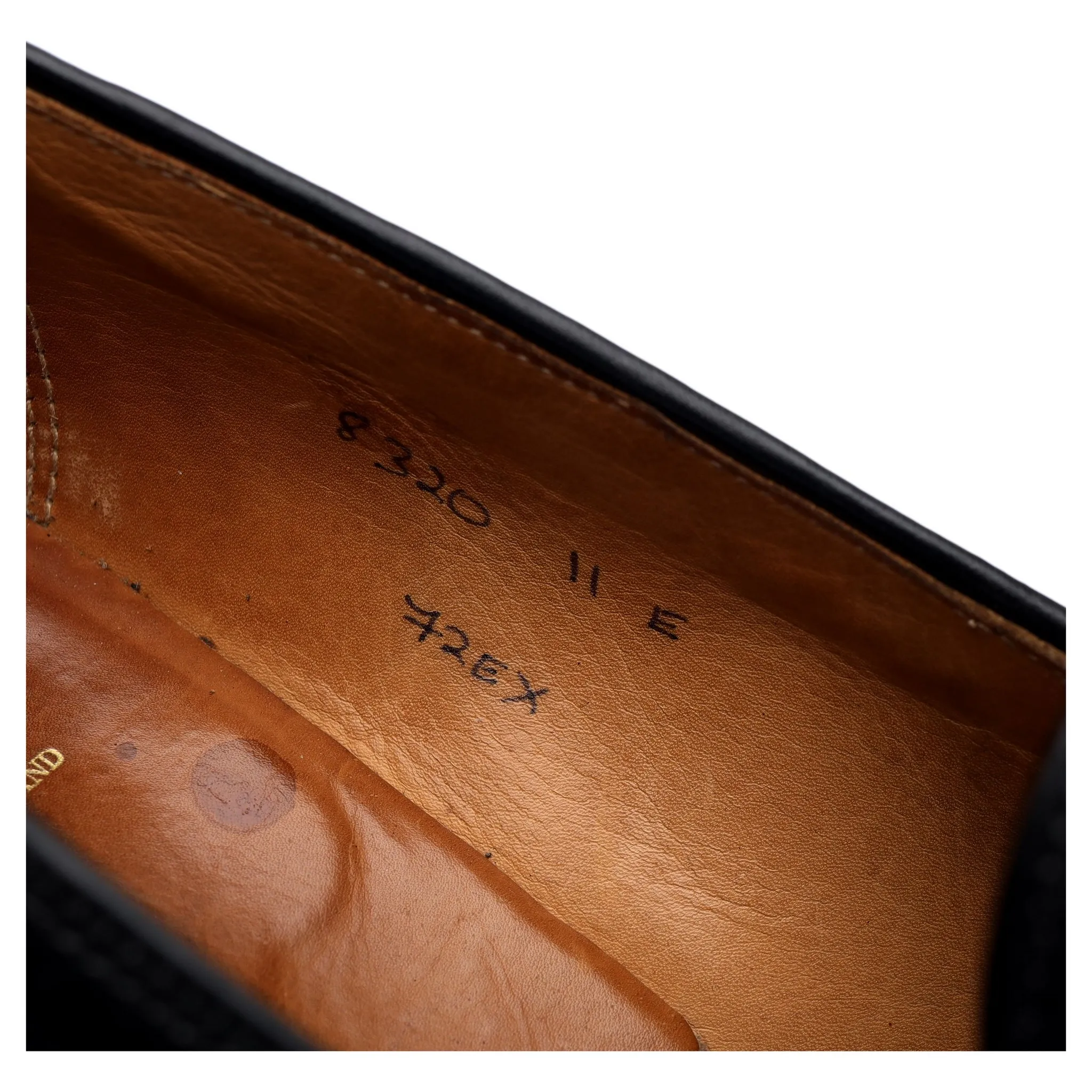 Gieves & Hawkes Black Leather Tassel Loafers UK 11 E