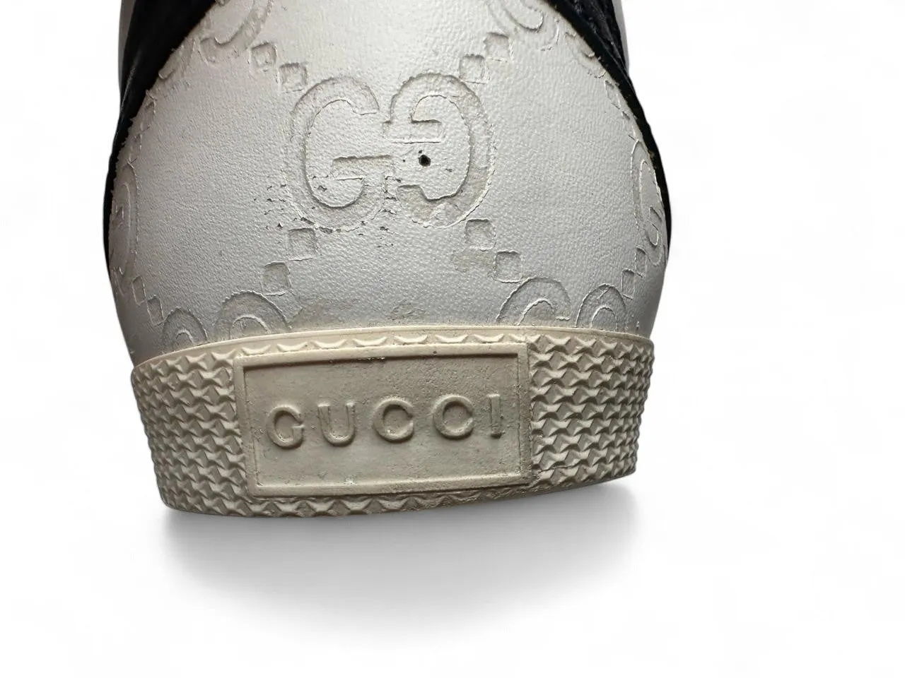 Gucci Ace Sneakers Web White Leather  Size 7