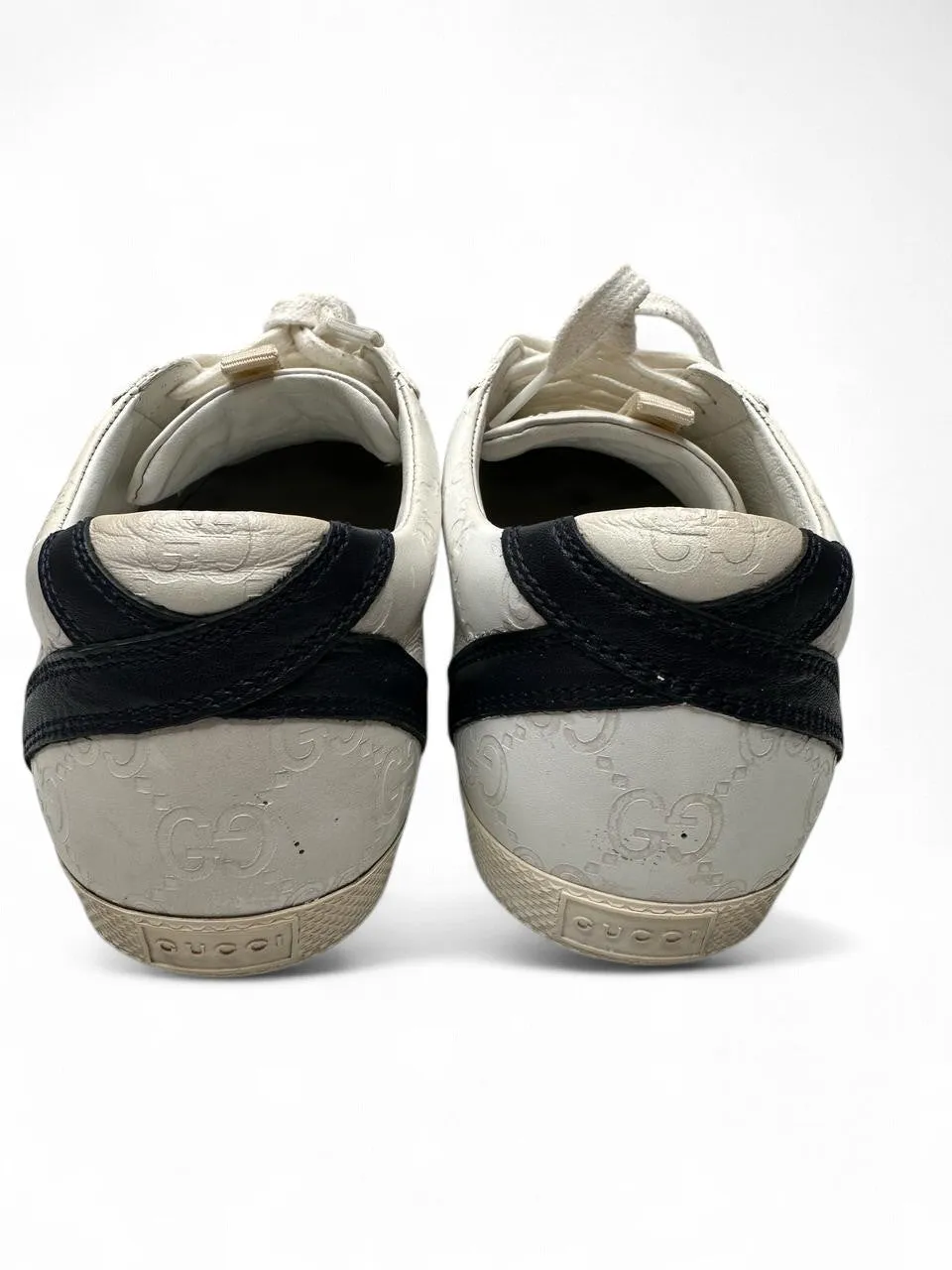 Gucci Ace Sneakers Web White Leather  Size 7