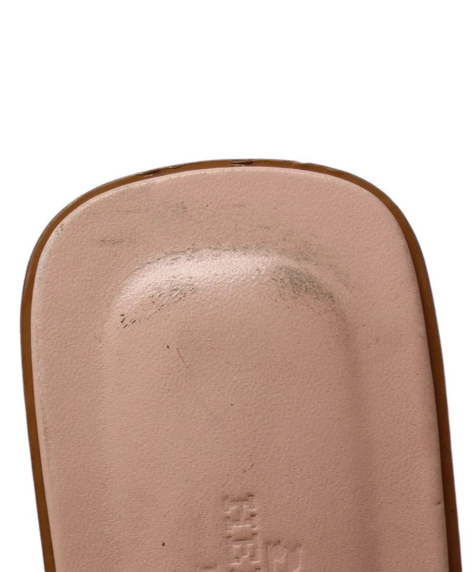 Hermes Pink Leather Sandals sz 8.5