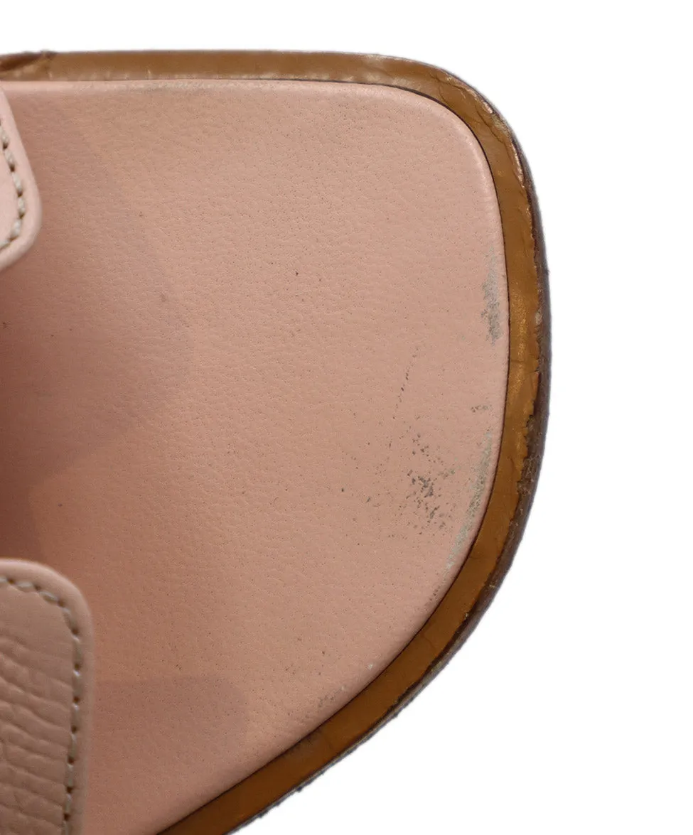 Hermes Pink Leather Sandals sz 8.5