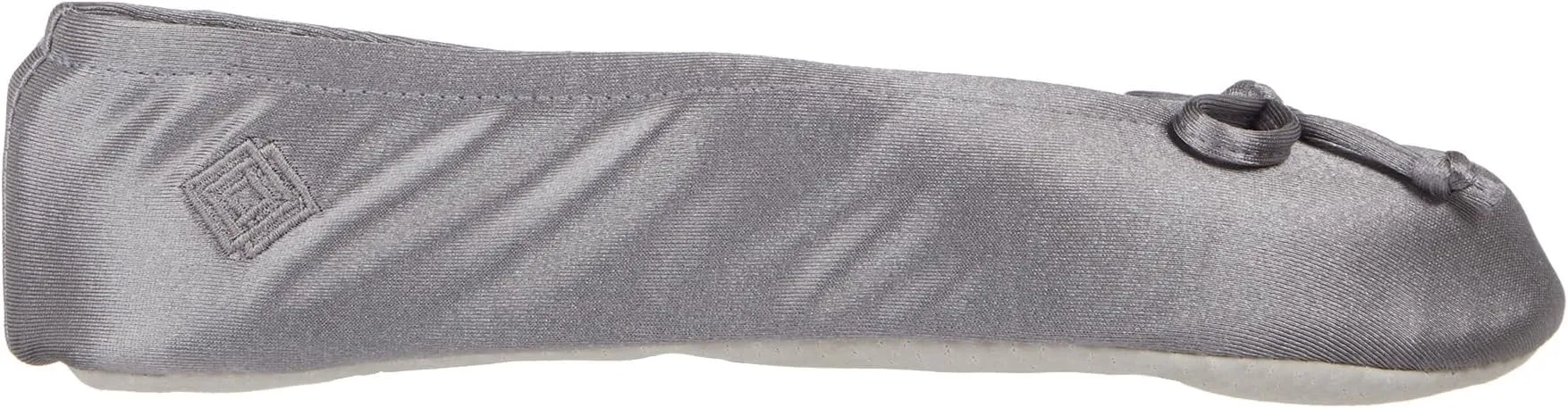 isotoner Women's Satin Ballerina Slippers with Soft Tie Bow and Suede Sole