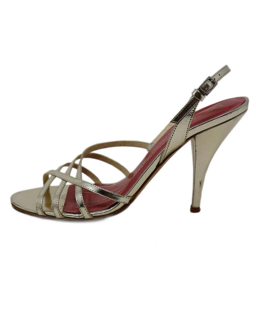 Kate Spade Gold Leather Sandals sz 8