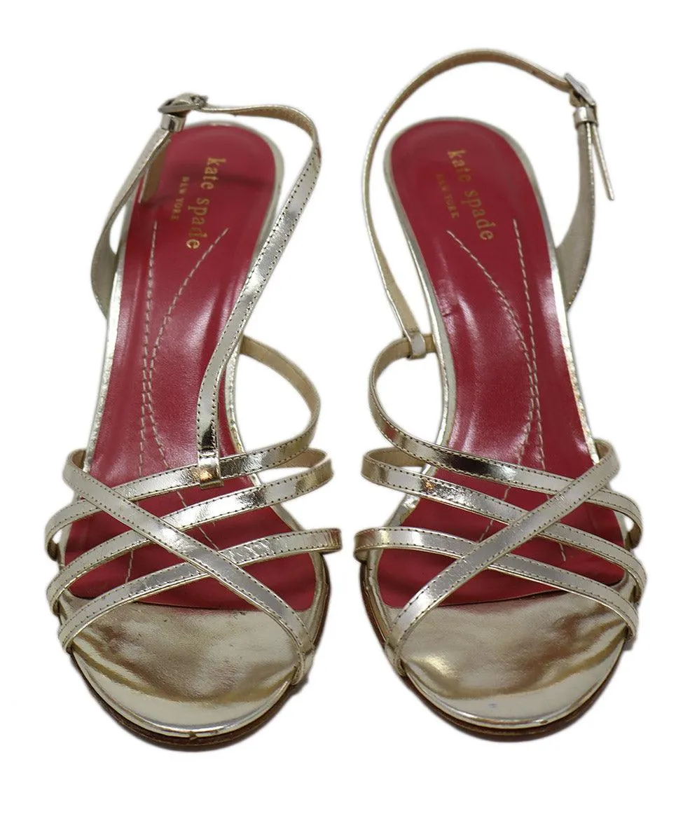 Kate Spade Gold Leather Sandals sz 8