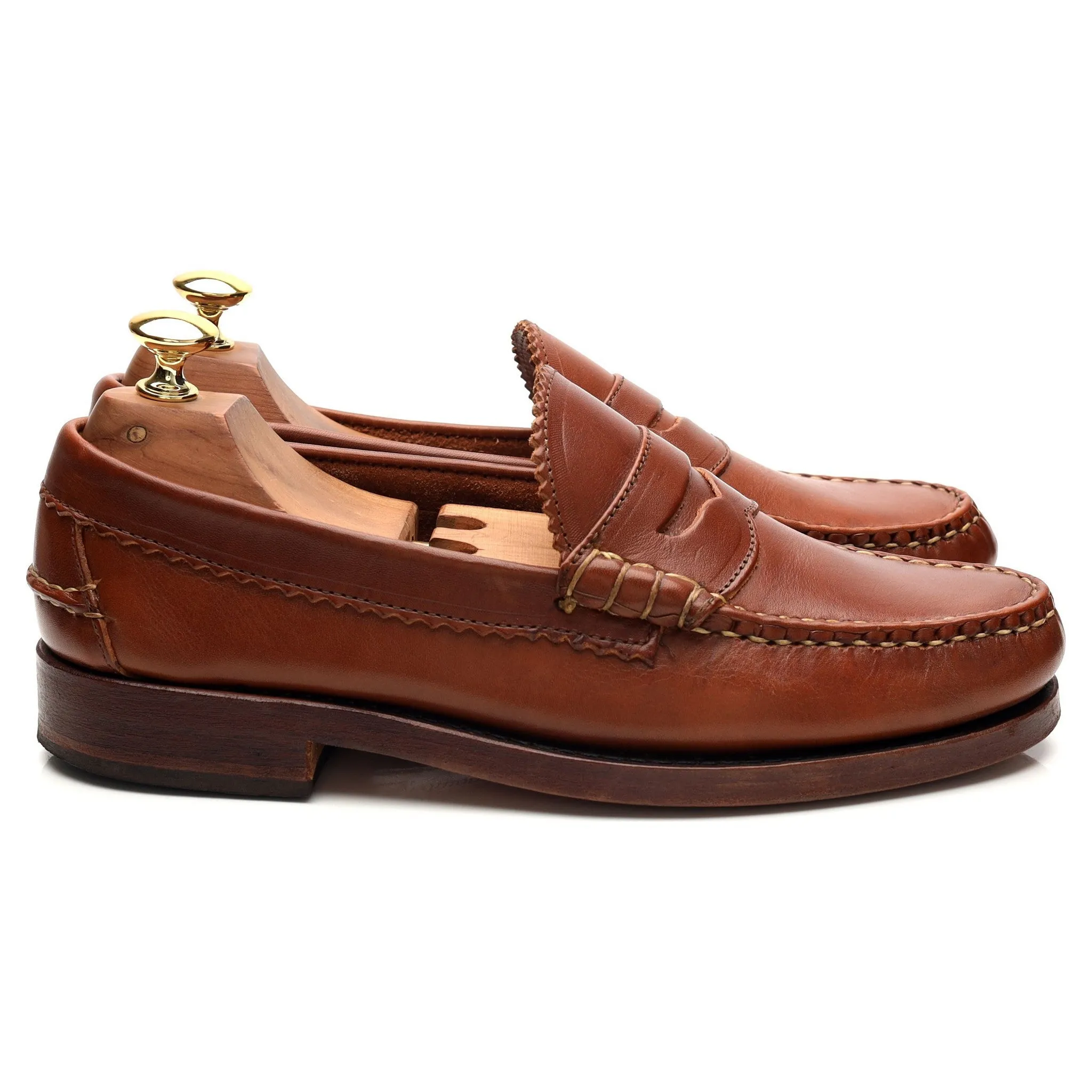 'Kenwood' Tan Brown Leather Loafers UK 7 US 8 E