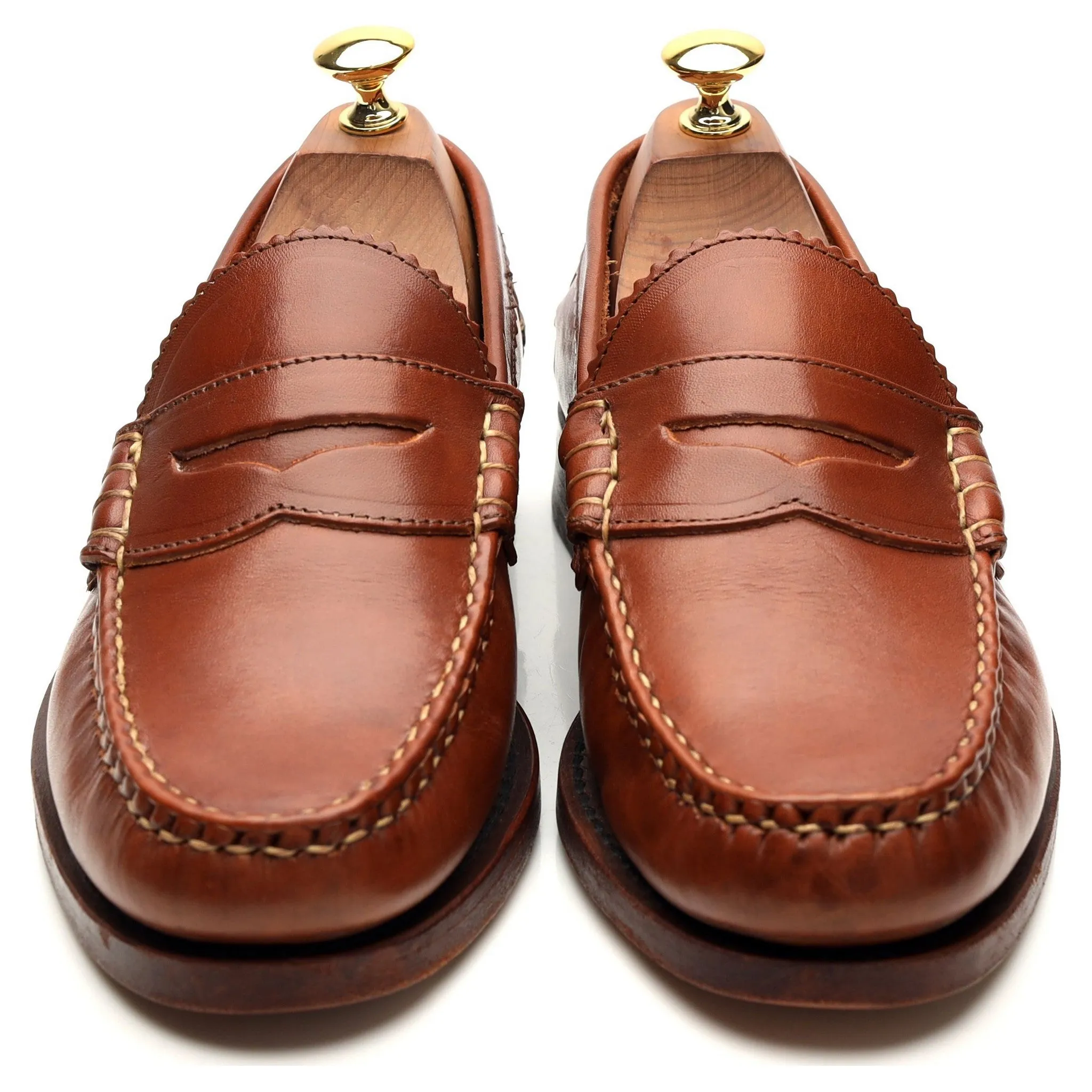 'Kenwood' Tan Brown Leather Loafers UK 7 US 8 E