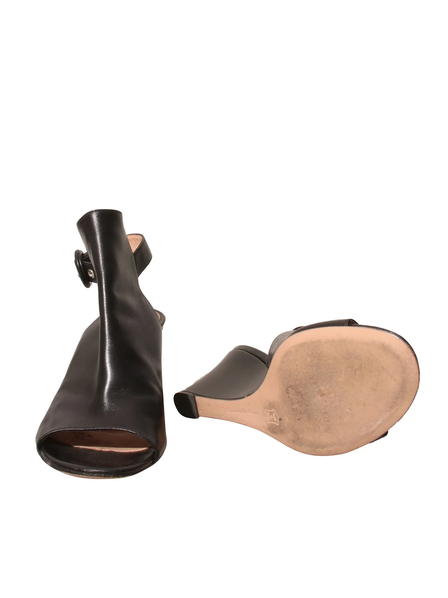 Leather Wedge Sandals