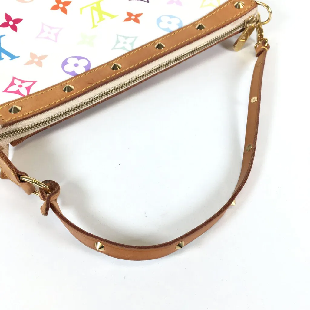 Louis Vuitton White Multicolor Pochette Accessories