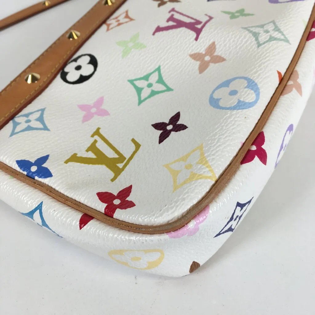 Louis Vuitton White Multicolor Pochette Accessories