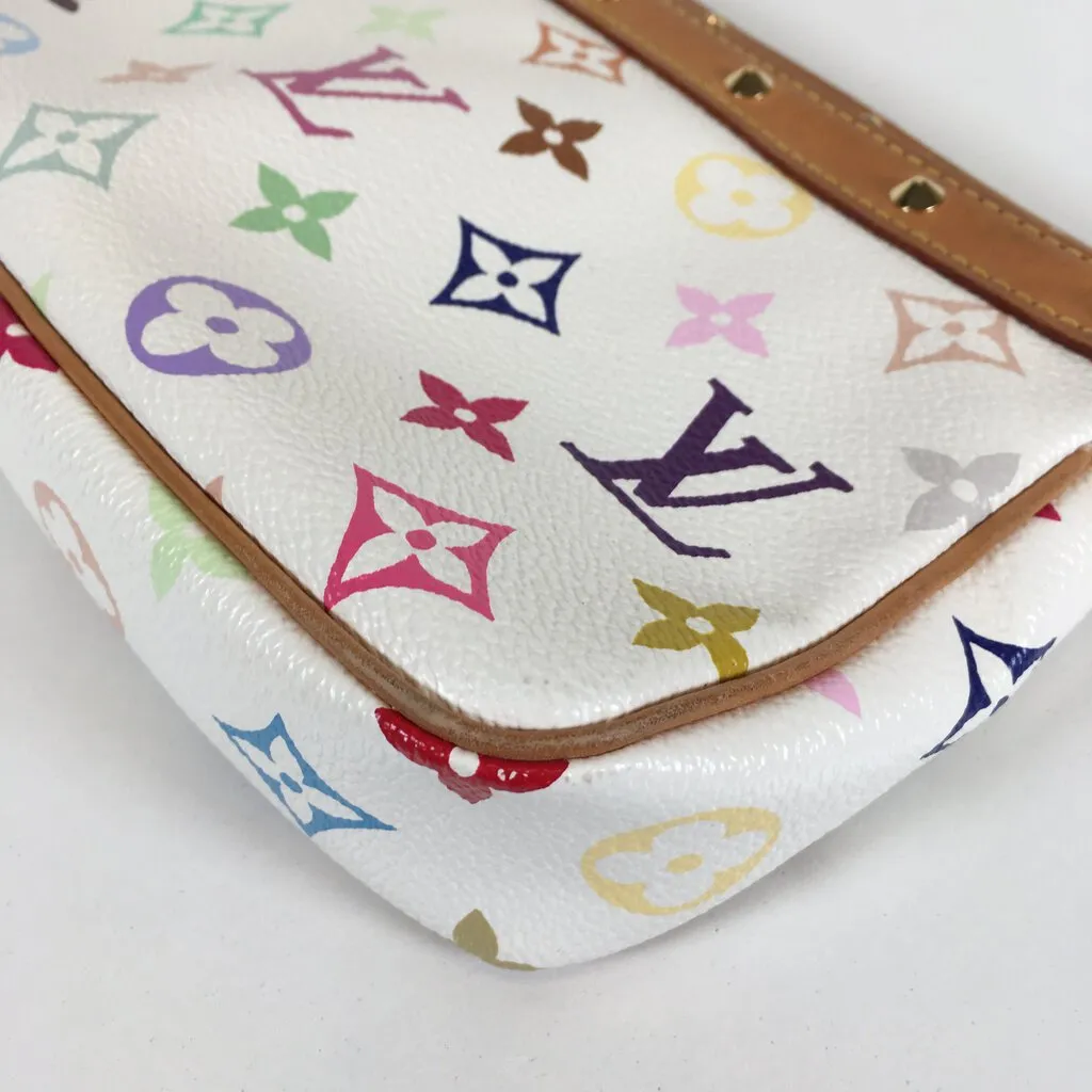 Louis Vuitton White Multicolor Pochette Accessories