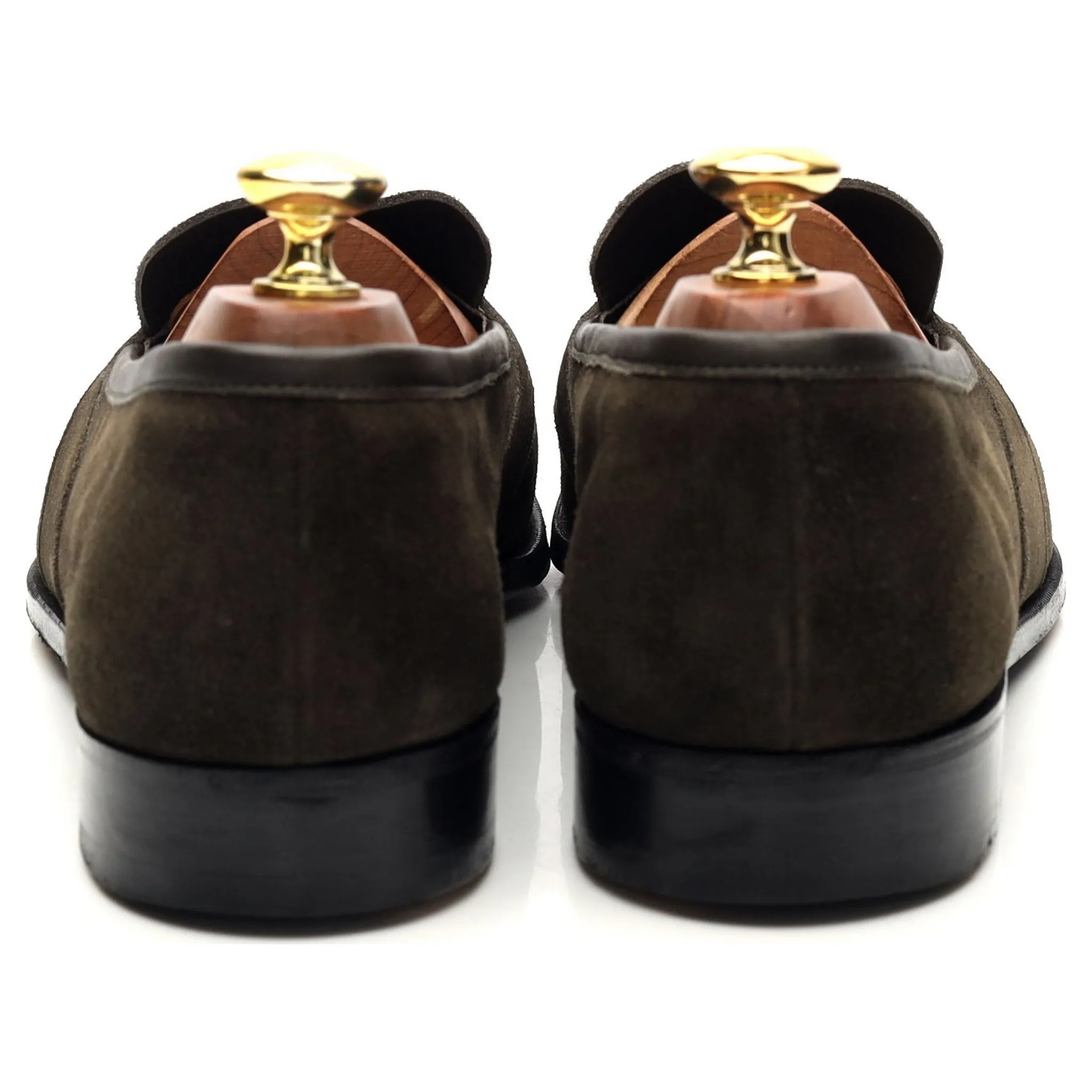 'Montpellier' Dark Green Suede Loafers UK 8.5 E