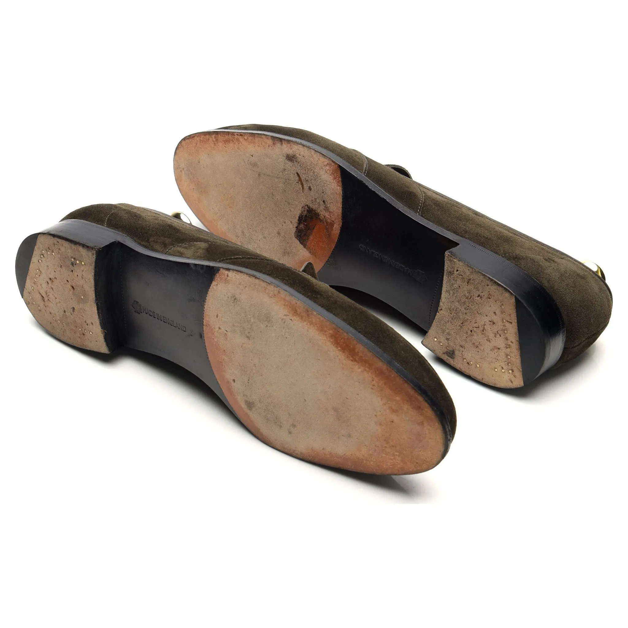 'Montpellier' Dark Green Suede Loafers UK 8.5 E