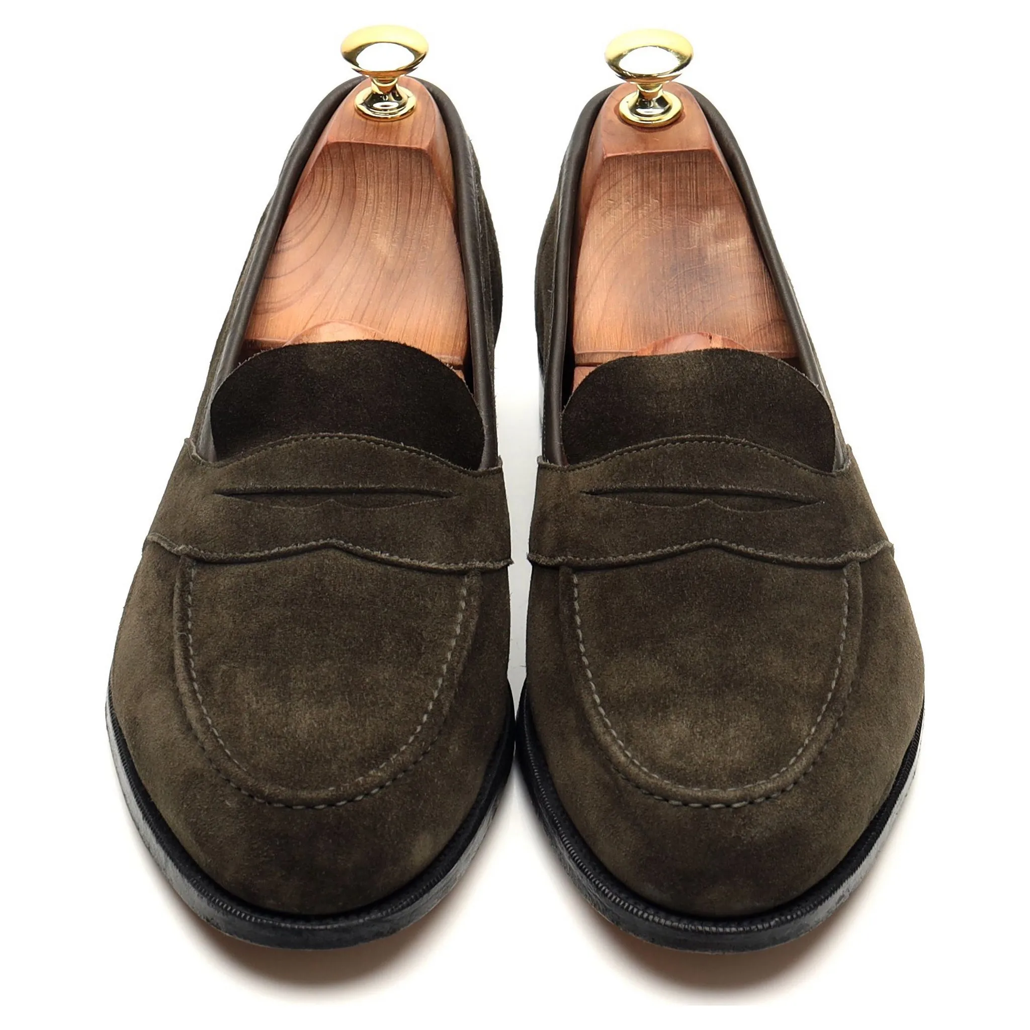 'Montpellier' Dark Green Suede Loafers UK 8.5 E