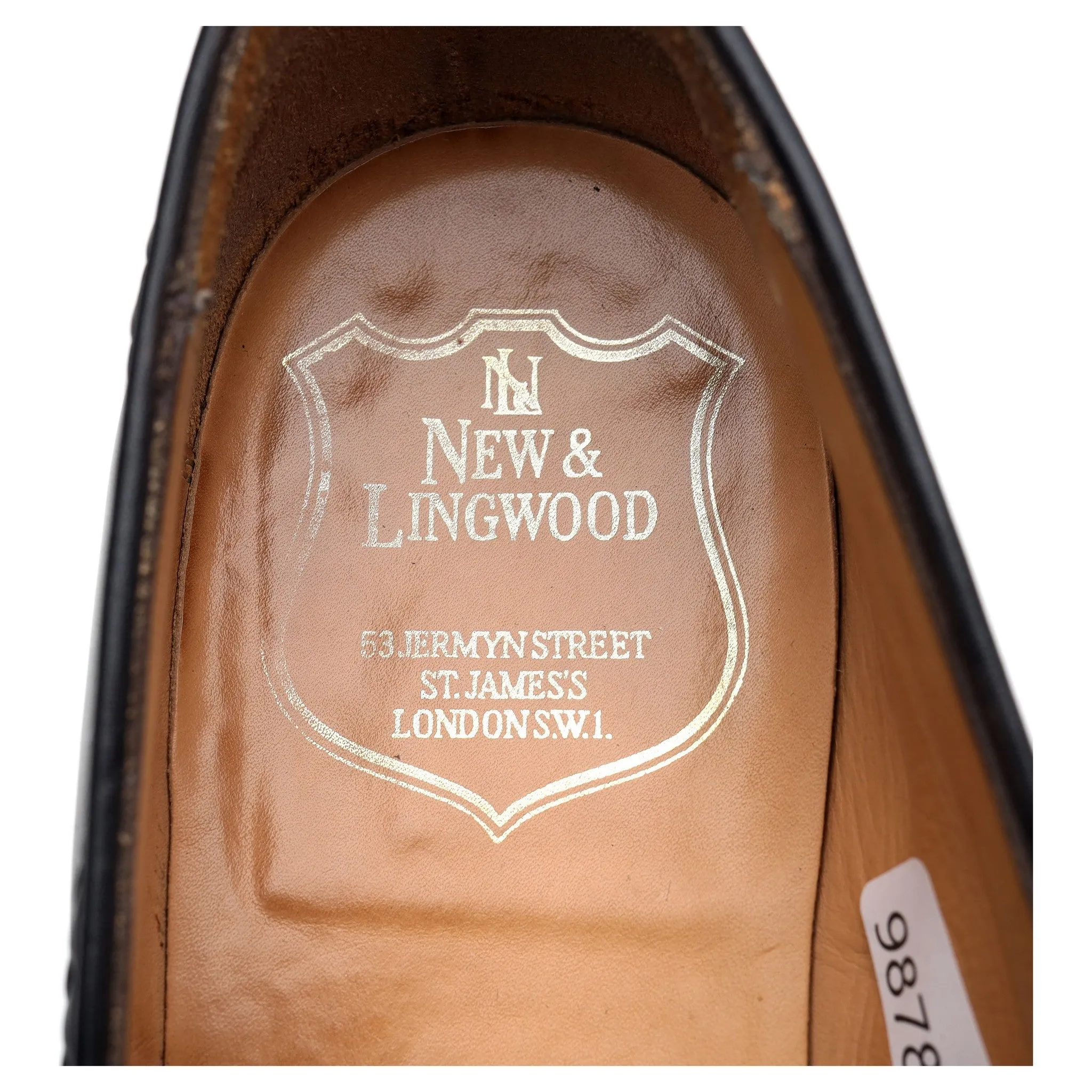 New & Lingwood Black Leather Tassel Loafers UK 8 E