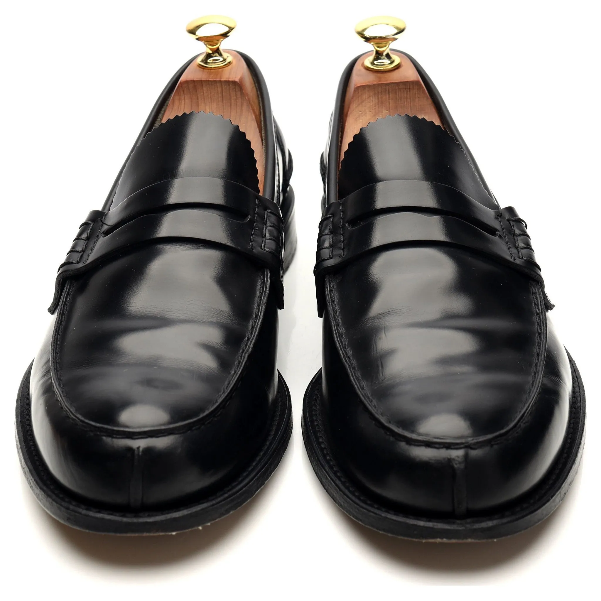 'Pembrey' Black Leather Loafers UK 8.5 G