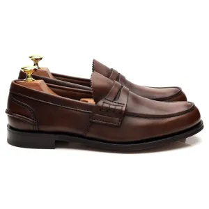 'Pembrey' Brown Leather Split Toe Loafers UK 7.5 G