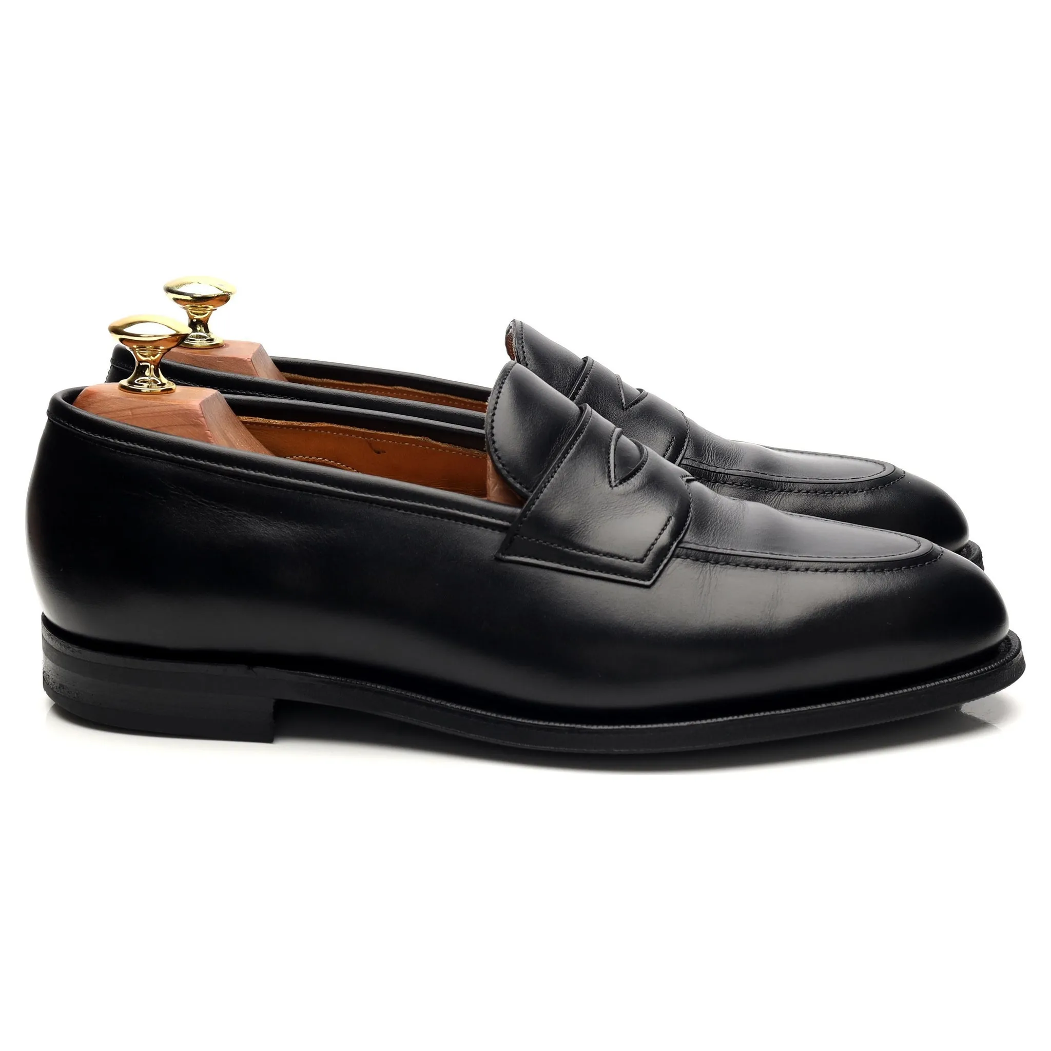 'Piccadilly' Black Leather Loafers UK 7.5 E