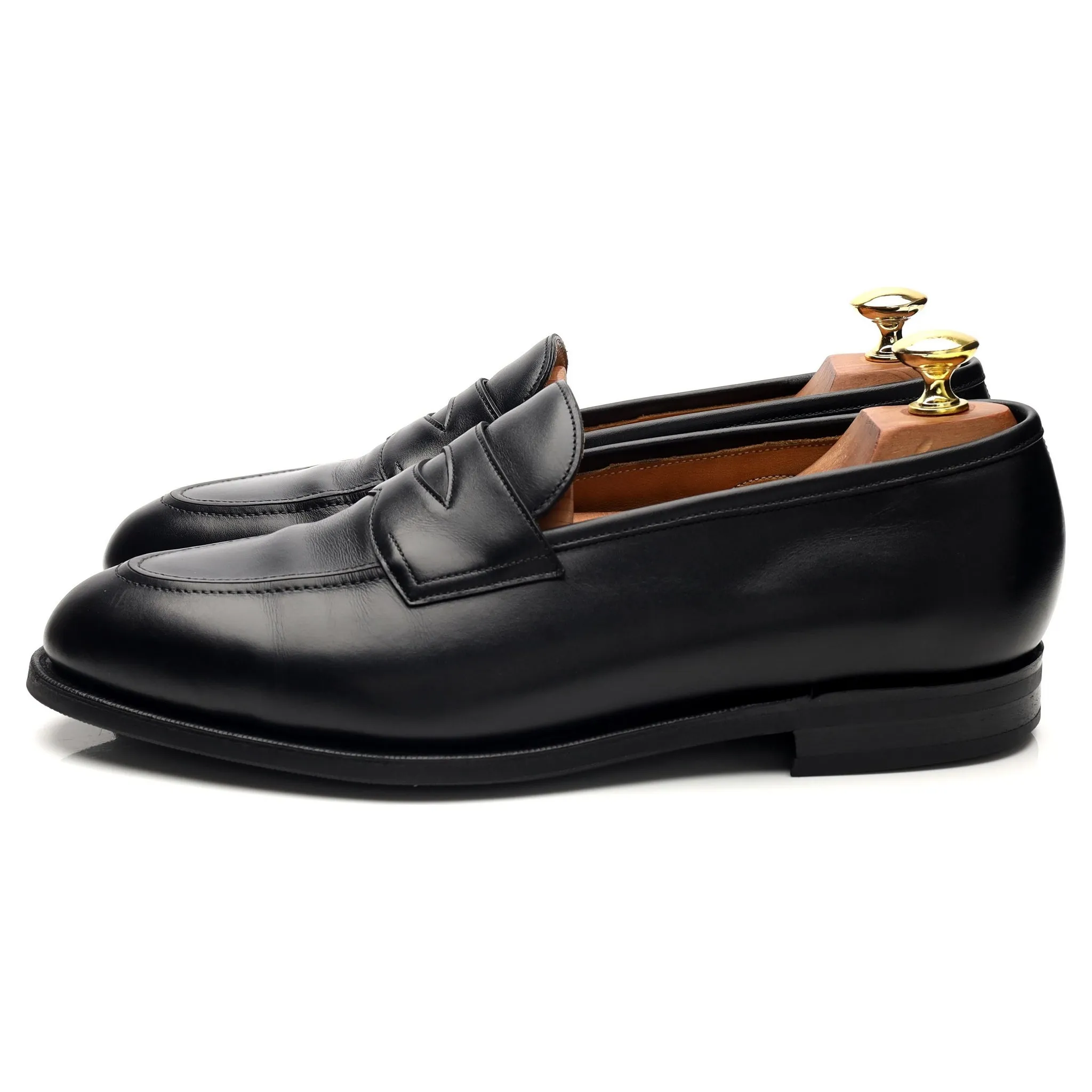 'Piccadilly' Black Leather Loafers UK 7.5 E